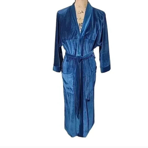 CHRISTIAN Dior Vintage Blue Robe - Picture 3 of 10